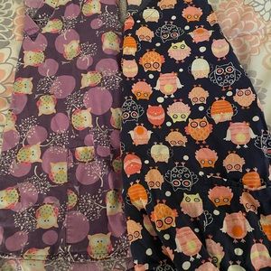 Set of 2 owl scrub tops XL